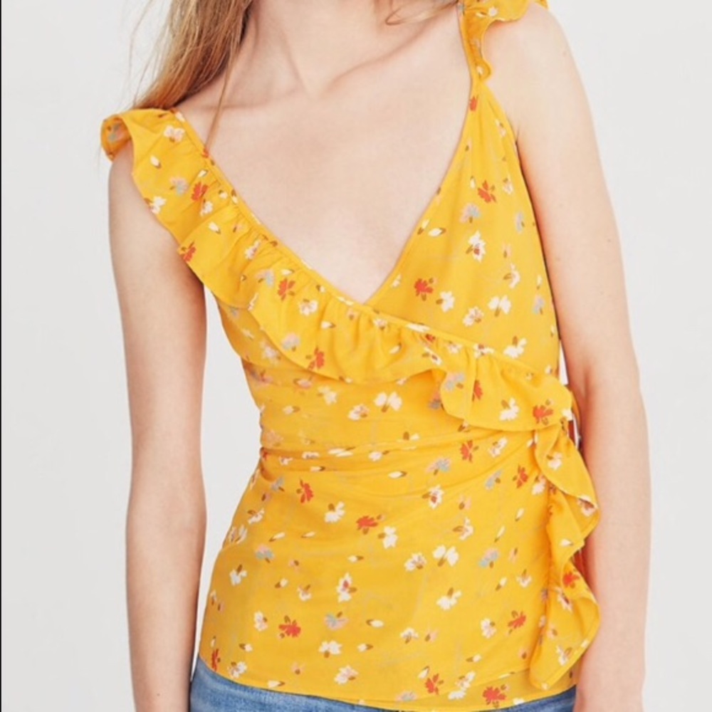 Madewell Silk Wrap Top